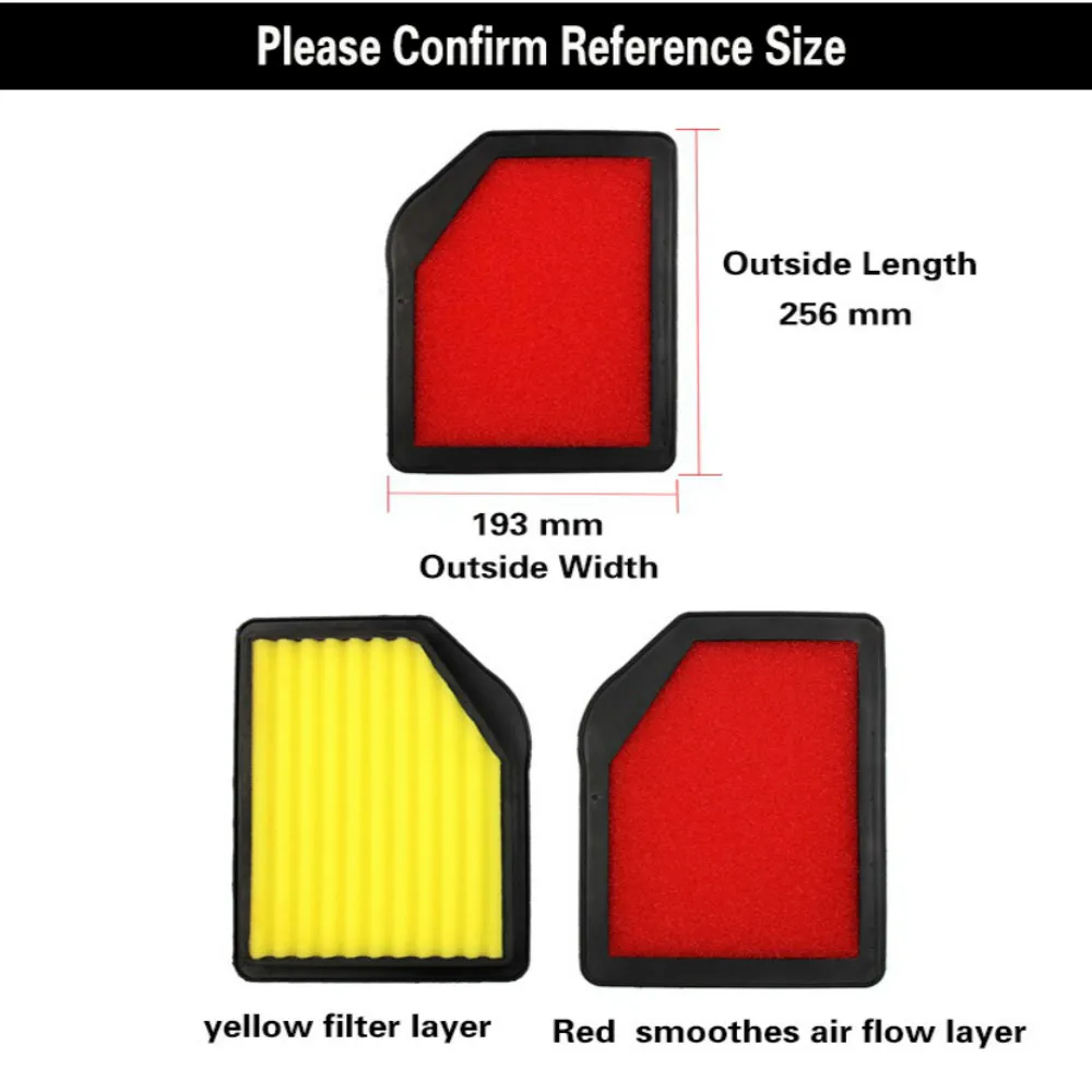Filtro de aire del coche de alto flujo filtro de aire del automóvil Super híbrido filtros de aire para HONDA CRV CR-V 2.4L 2007-2011 (encuentro KN 33-2377)
