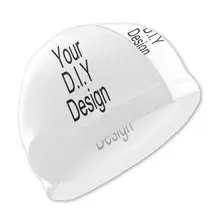 DIY дизайн специализированный на заказ 3D цельная Печать тела Изысканная персональная подгонка логотип фото летняя шапочка для плавания