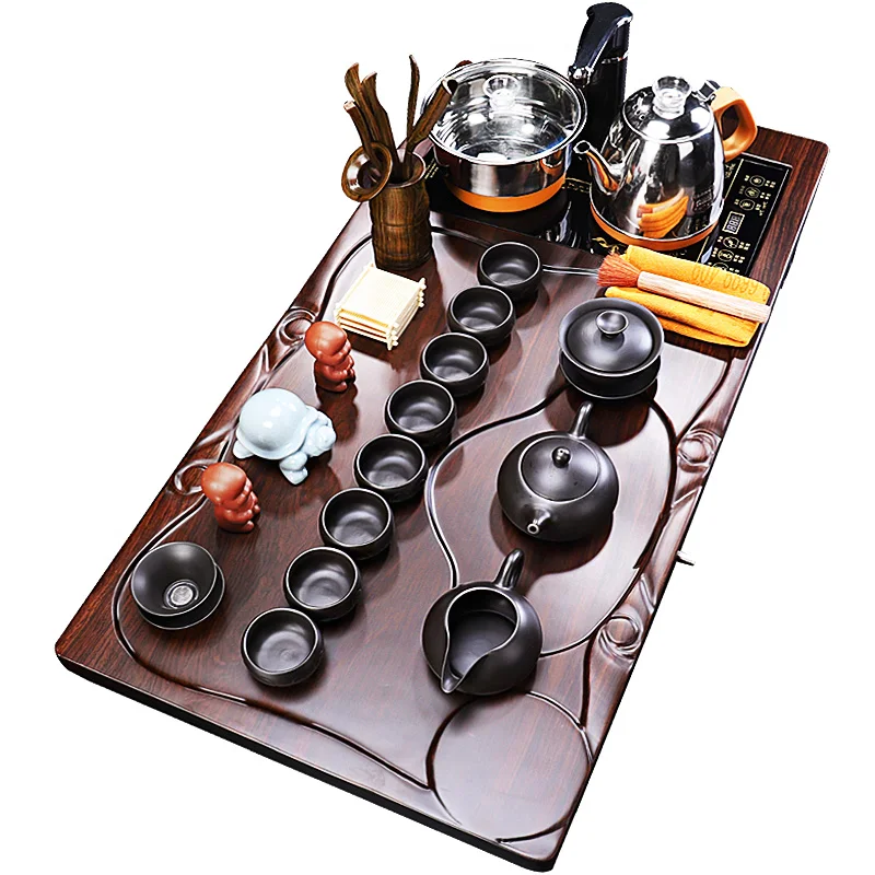 

Tea Set Household Simple Kungfu Tea Cup Tea Ceremony Full Automatic Tea Plate Solid Wood