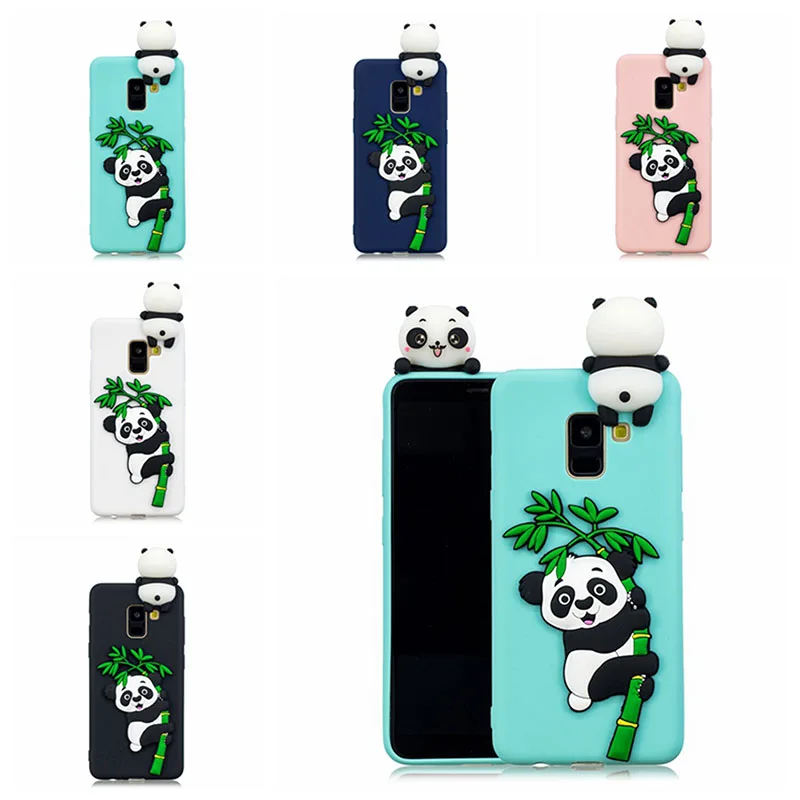 

3D Relief Panda Silicone Case For Samsung Galaxy A8 A6 Plus 2018 Cover Shockproof Soft TPU Phone Case For Samsung A3 A5 2017