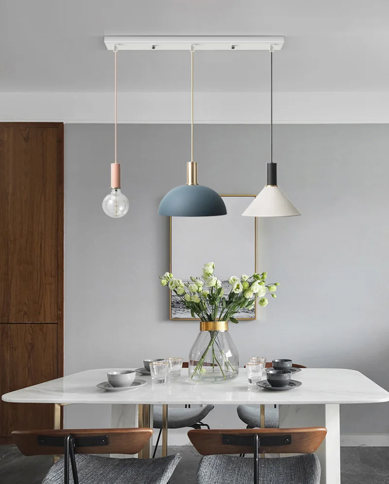 Nordic Simple DIY Combination Bar Pendant Lights Restaurant Hanging Lamp Modern Art Pendant Lamp For Bedroom Living Room (1)