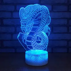 3D светодио дный LED творческий Usb мультфильм освещение светильники ночник китайский дракон форма дети день рождения Романтический