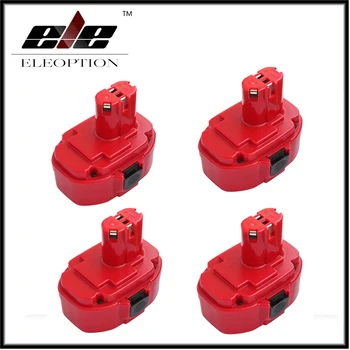 

4 PCS Eleoption 18V 3000mAh 3.0Ah Ni-MH Rechargeable Power Tools Battery For Makita PA18 1822 192827-3