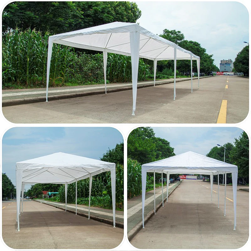 

White 3m*9m Heavy Duty Outdoor Canopy Party Wedding Gazebo Tent W/ Windows