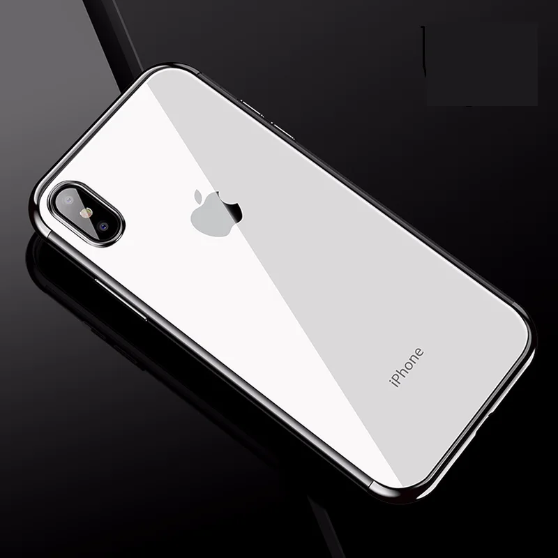 Новый телефон чехол для IPhone 6 7 6S 8 Plus ультра тонкий X XS XR MAX гальванический ТПУ анти