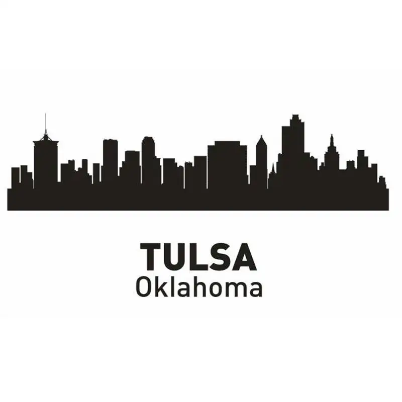 

Наклейка на стену с изображением города Талса