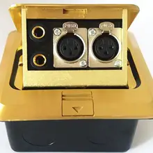 Медь Металл 2x XLR+ 1/" встраиваемые кабель для сцены коробка 653