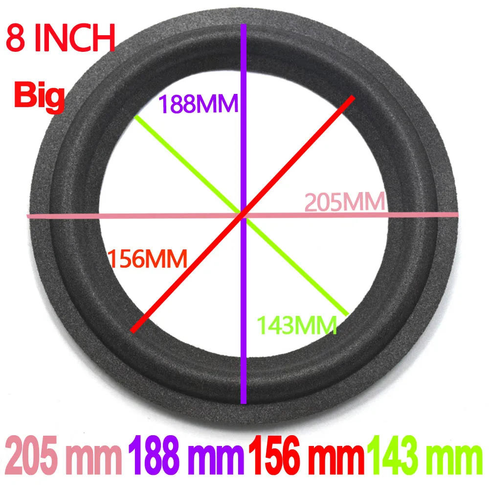 2 шт кольцо из вспененного материала для динамика ремонт 8 дюймов Большой размер подвеска объемное складное кольцо полный диапазон НЧ динамик Замена(205x188x156x143