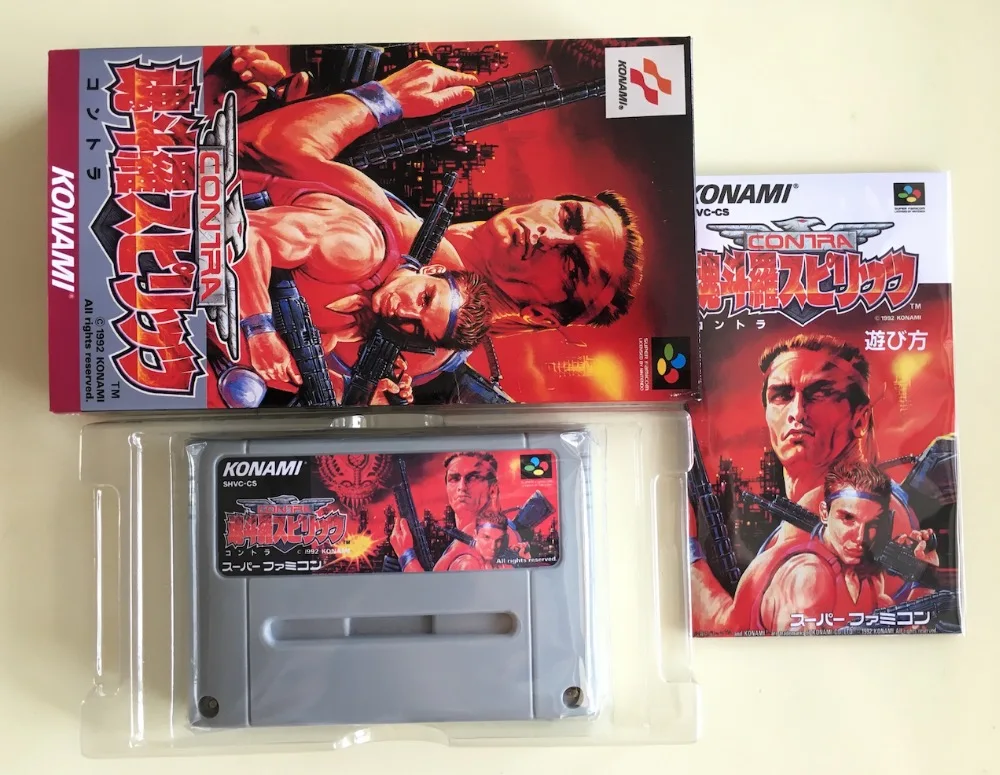 16Bit игры* Contra spirins(Япония NTSC-J версия! Коробка+ инструкция+ картридж