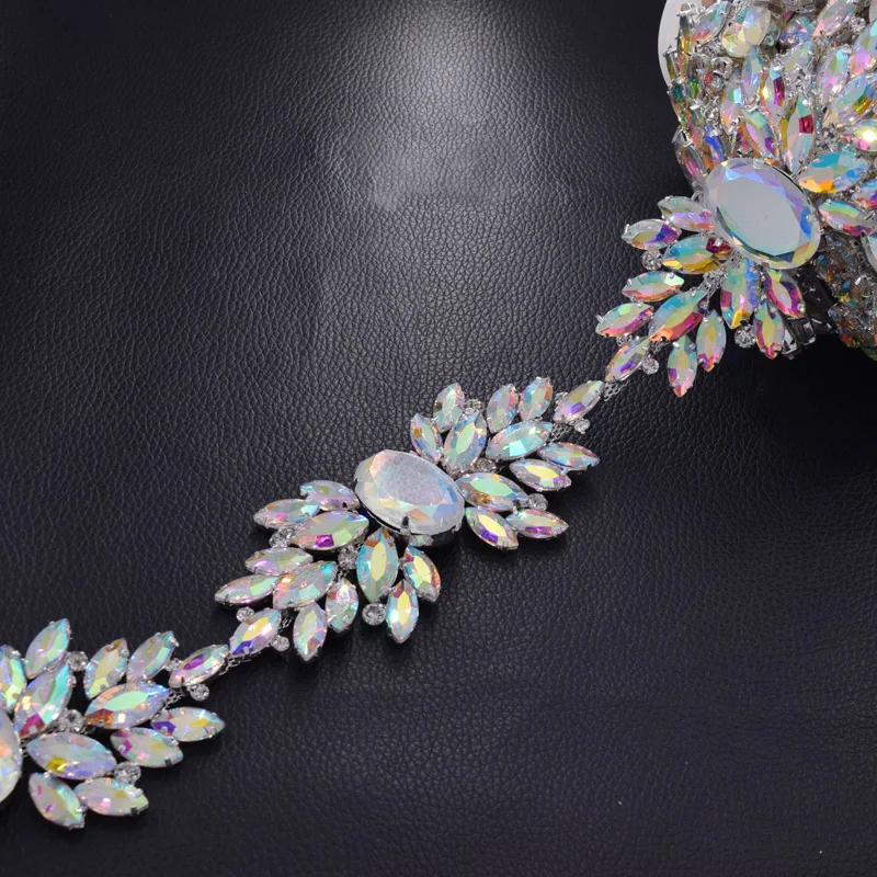 wedding dress belt trim crystal ab (4)