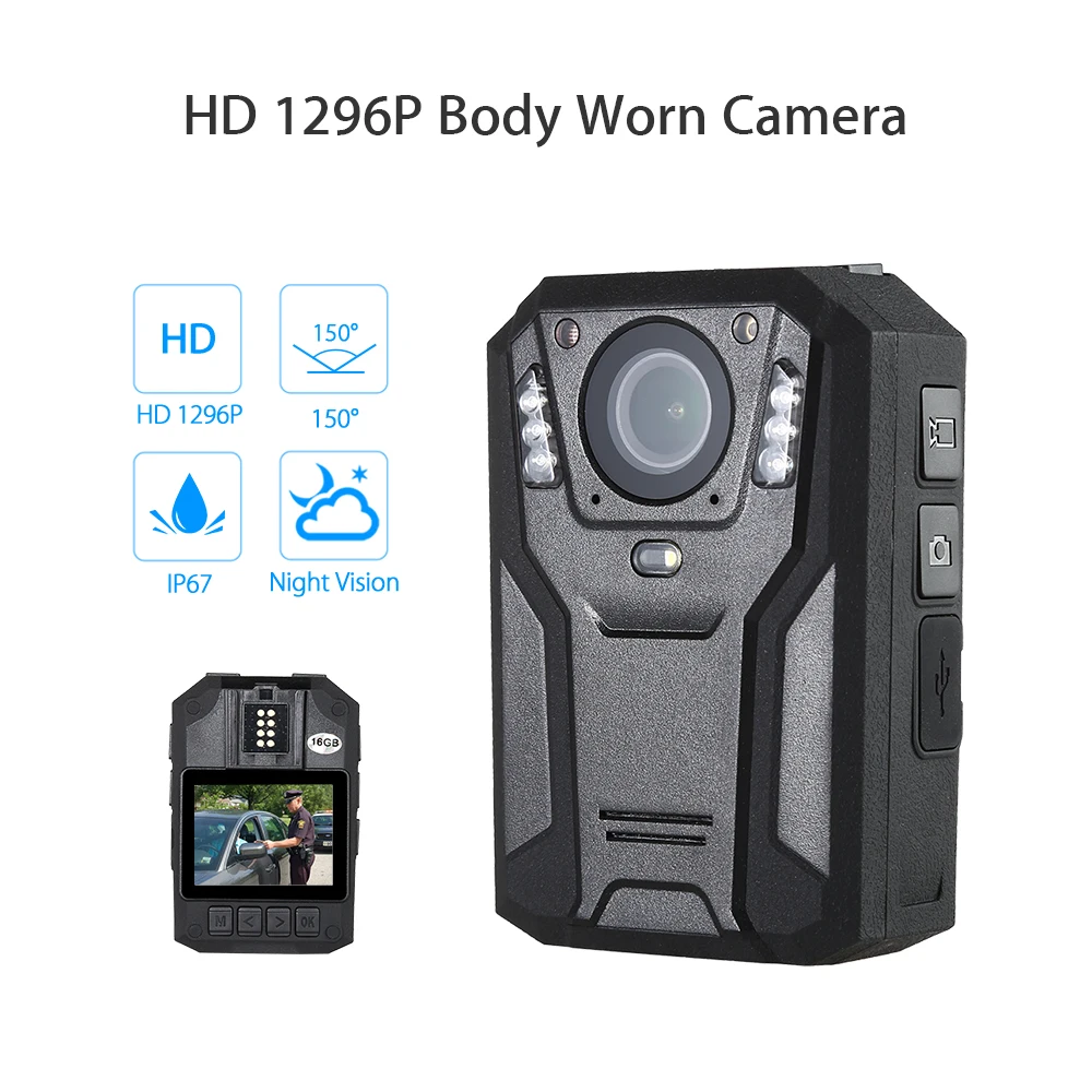 

BOBLOV P100 32GB Body Worn Camera 2.0"LCD Screen 150degre Portable Video Recorder 1296P Full 2800mAH IP67 Police Camera