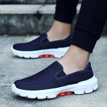 

2019 New Men Loafers Shoes zapatillas Men Casual Shoes Without Lace Summer Men' Shoes zapatos hombre Shoes For Dad Deep Blue569