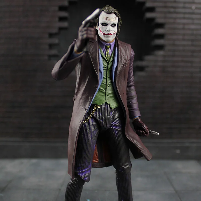 Экшн фигурка NECA Темный рыцарь Джокер хит Ледер ПВХ 18 см|model toy|toys forneca batman |