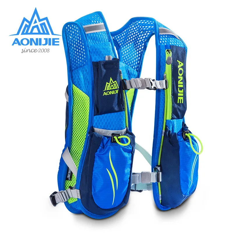 Nuevo AONIJIE corriendo maratón hidratación de Nylon 5.5L correr al aire libre bolsas mochila de senderismo chaleco maratón mochila ciclismo