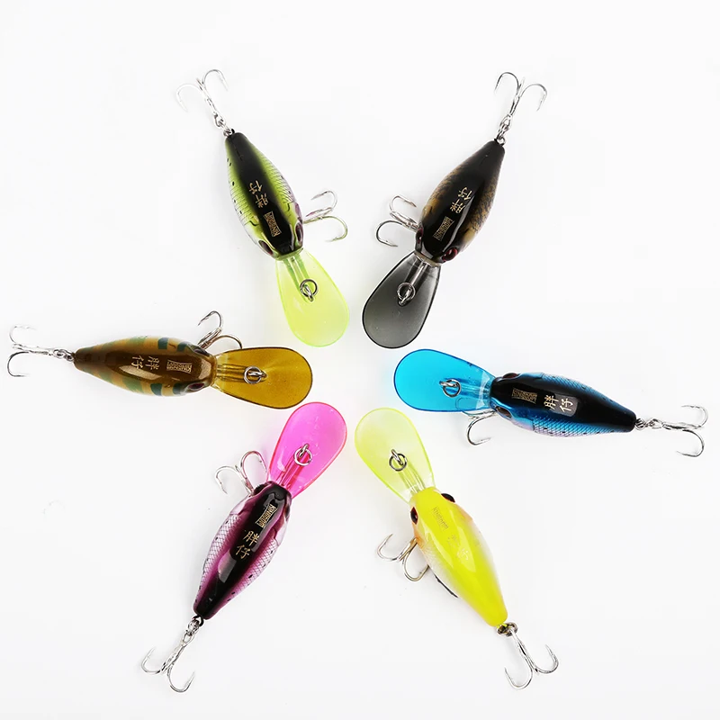 المملكة الصيد السحر الصلب البسيطة البلمة Crankbaits صغيرة السواعد الطعوم غرق إغراء 5 سنتيمتر 5g Wobblers مع VMC السنانير الصيد معالجة