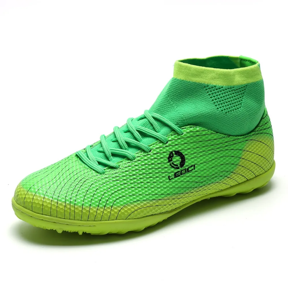 Men Kids Turf Football Boots With Socks Soccer Shoes Outdoor Hard Count