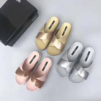 

Melissa Shoes Womem 2019 Summer Woman Shoes Woman Sandal Slippers Platform Slippers Wedge Beach Flip Flops High Heel Slippers