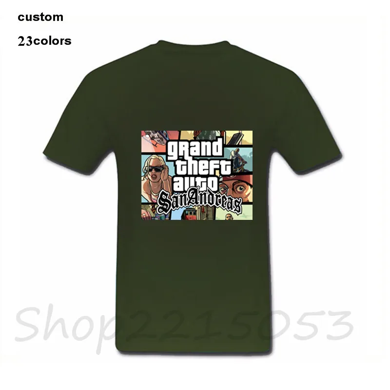 2019 Популярная Игровая футболка GTA San Andreas Team GRAND THEFT AUTO Футболка мужская Кино ТВ шоу