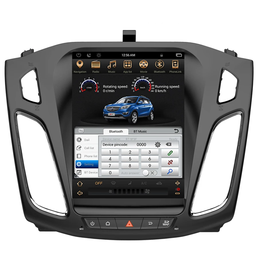 Best Asvegen Vertical Touch Screen Android 6.0 Quad Core Car Auto  Radio Multimedia Player GPS Navigation For Ford Focus 2012-2015 2