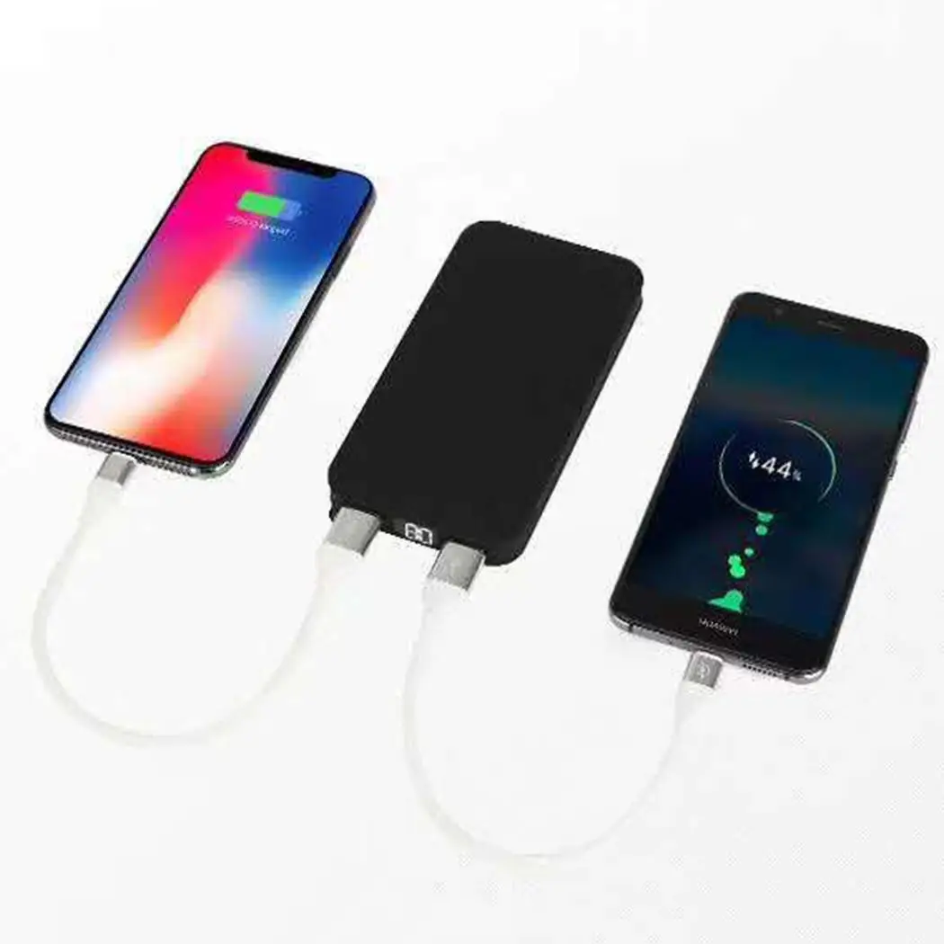 

Professional 20000mAh Power Bank Dual USB External Battery Smart Charger Black / blue / Pink