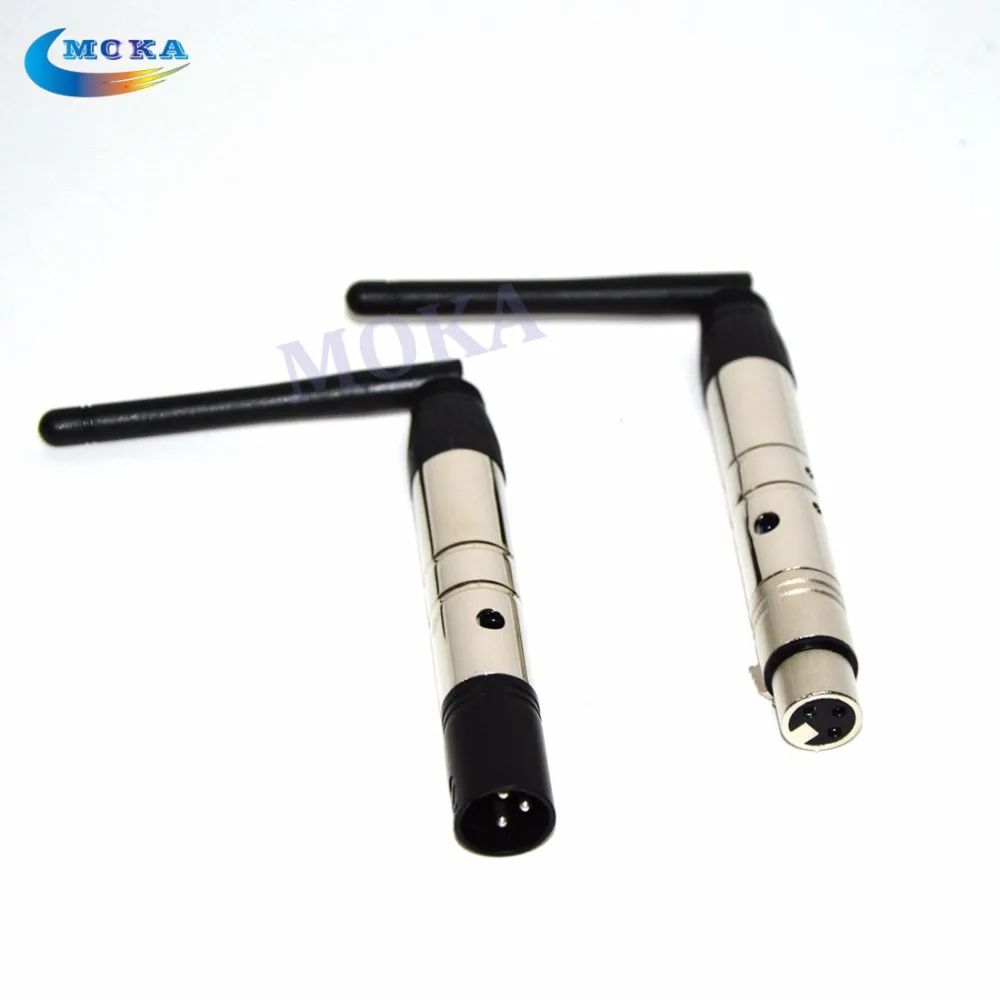 

4pcs/lot 2.4G DMX512 Male & Female 2 in 1 XLR Wireless Receiver/Transmitter 3 pin LED Lighting for Stage PAR Light with Antenna