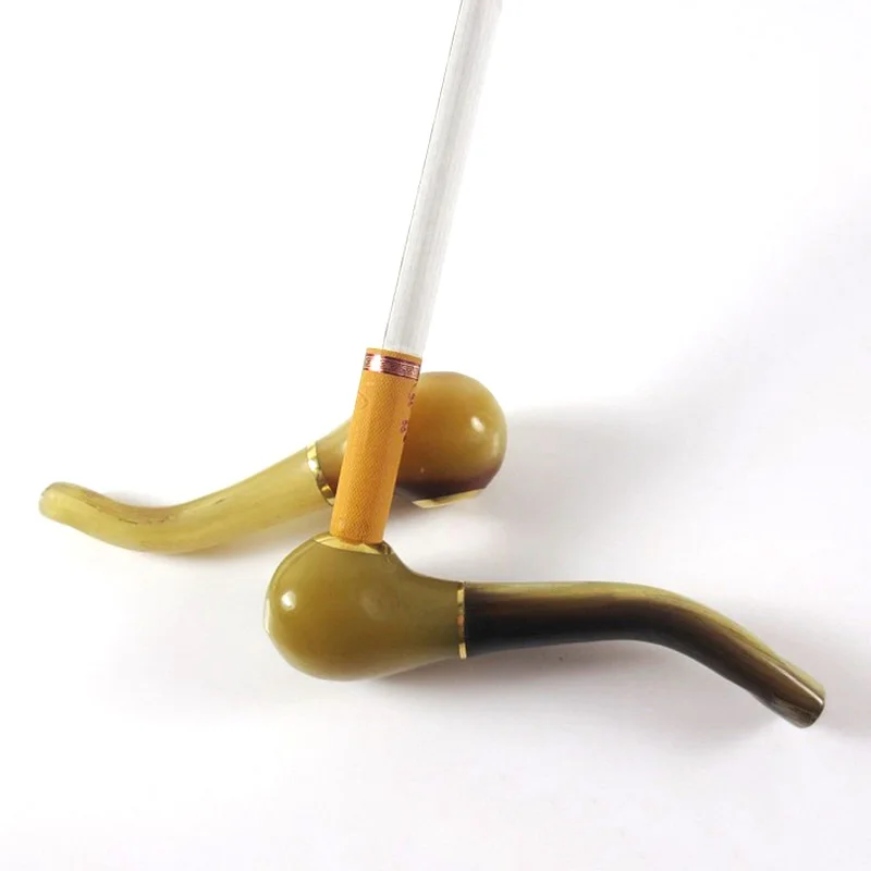 1pcs Smoking Pipe Durable Smoke Cigarette Pipe Tobacco Cigar Pipes Horns Standard Nostalgic