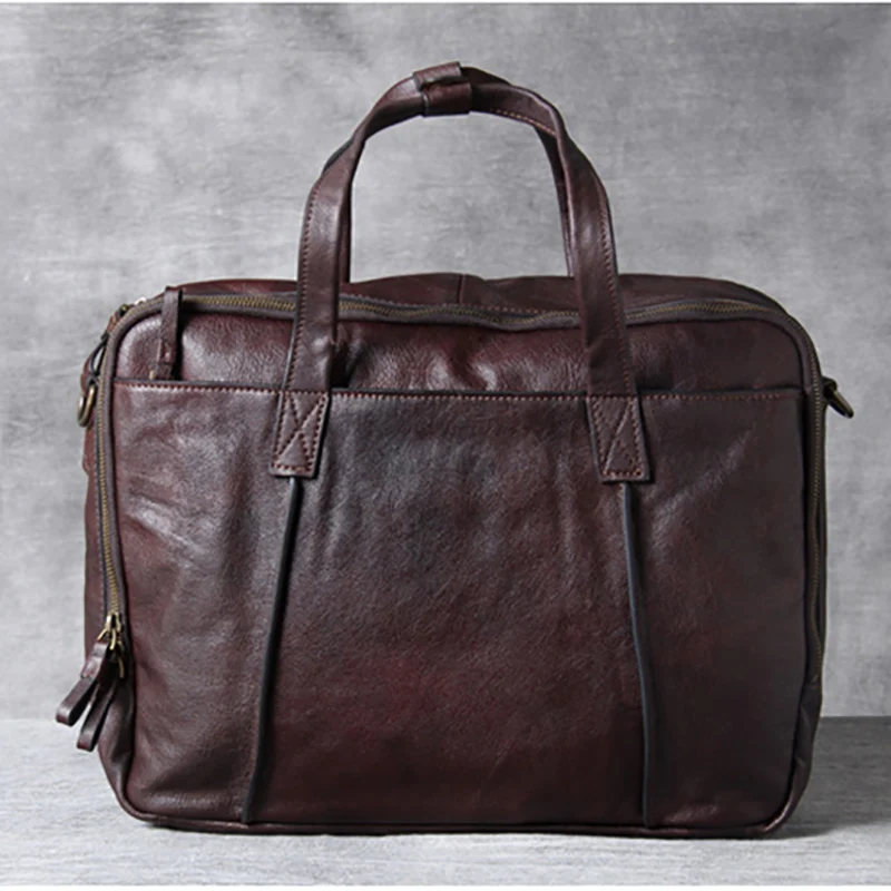 AETOO Casual Business Head cowhide portable Briefcase Men's leather computer packets shoulder crossbody bag