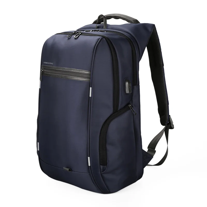 Kingsons водонепроницаемый мужской женский рюкзак с зарядкой от usb для мужчин и женщин, школьные рюкзаки, рюкзак для ноутбука с защитой от кражи, 13,3, 15,6, 17,3 дюймов - Цвет: Model A Blue