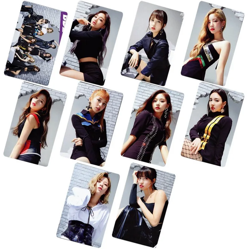 

10pcs/set K-pop TWICE New Ablum Yes Or Yes Card Stickers Fashion Crystal Sticky Photocards