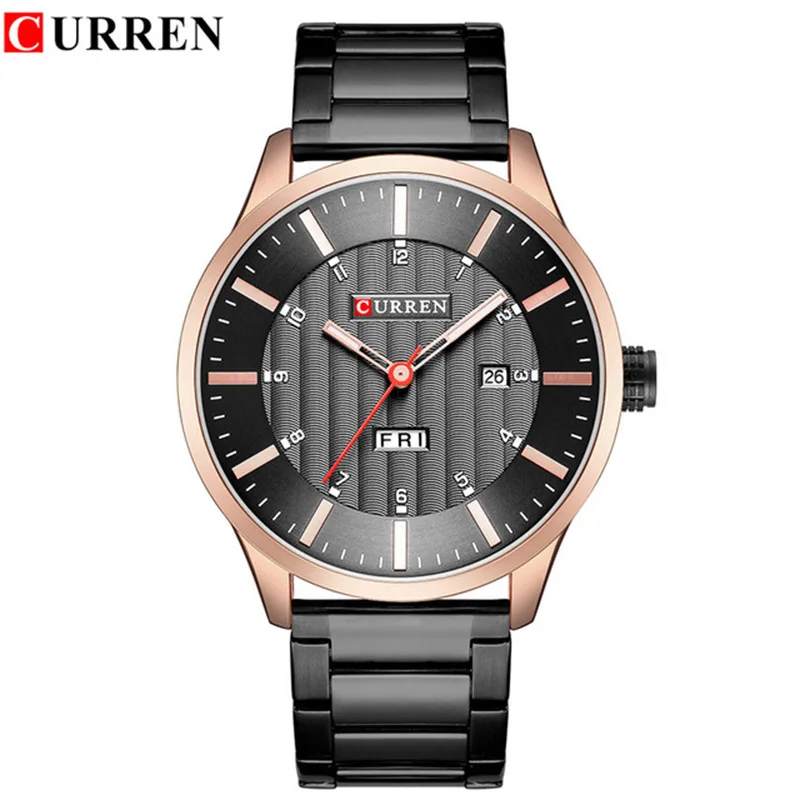 

CURREN Quartz Men Watches Stainless Steel Auto Date Day Wristwatches Fashion Casual Calendar Man Watch Relogio Masculino 8316