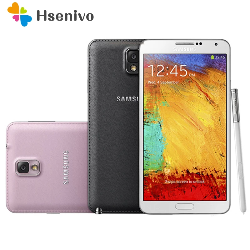 100 Original Samsung Galaxy Note 3 N900 N9005 Mobile Phone Quad Core 5 5 8MP 3G