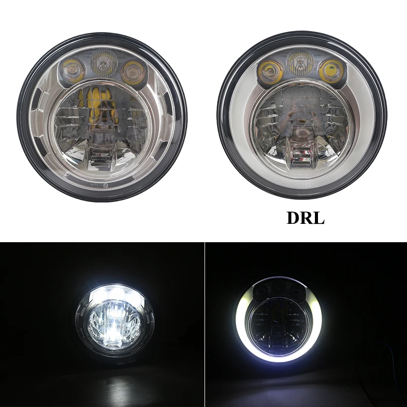 

1Pc 7 Inch Motorcycle Led Headlight 50W 12V 24V White Spotlight for Honda VTR250 CB400 CB750 Hornet Jeep Wrangler JK LADA