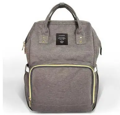 Сумка для подгузников LEQUEEN, Большой Вместительный рюкзак для мамы, водонепроницаемая сумка для беременных - Цвет: Dark Grey
