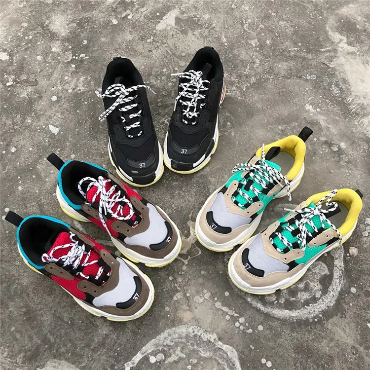Женские кроссовки на платформе INS Superstar черные шнуровке Chaussure Femme 2019|Обувь без