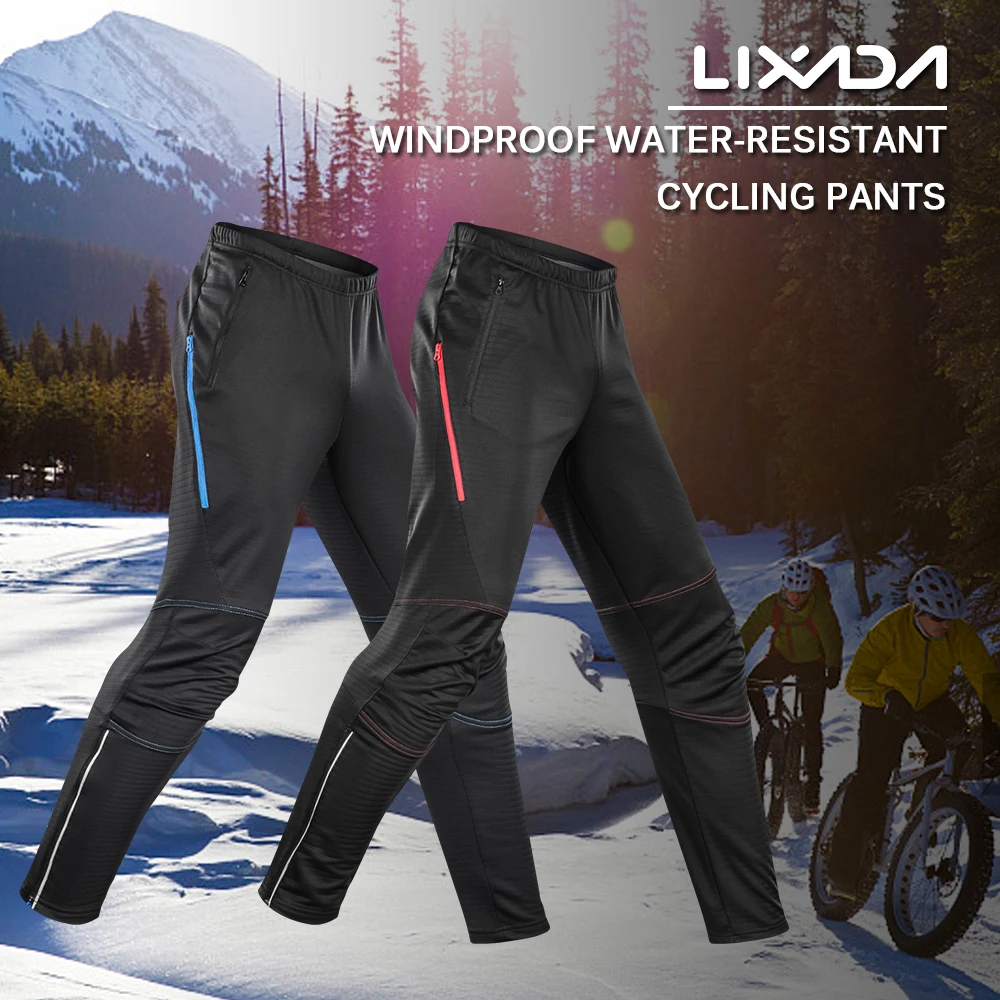 Lixada мужские водонепроницаемые штаны для велоспорта, теплые флисовые ветрозащитные зимние штаны для езды на велосипеде, бега, спортивные штаны, брюки