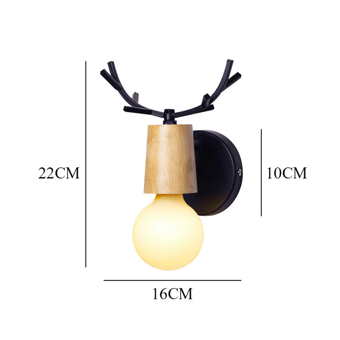 Black Loft Antique Iron retro lamp Simple Antlers Wall lamp American country Retro Restaurant Bar Corridor Aisle Wall Wall lamp