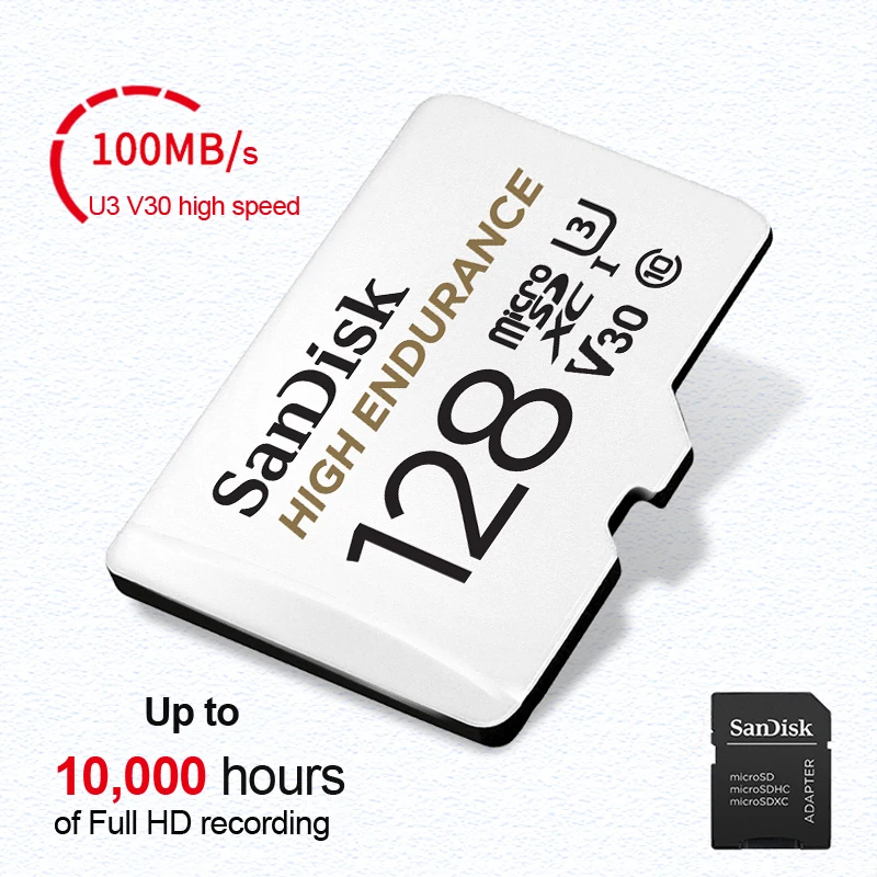 SanDisk ޸ ī    ͸ 32 Ⱑ Ʈ 64 Ⱑ Ʈ MicroSD ī SDHC/SDXC C10 100 ްƮ/ TF ī  ͸