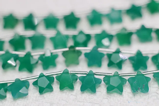 

Бусины россыпью в форме зеленой звезды из халцедона 8 мм для изготовления ювелирных изделий своими руками FPPJ, оптовая продажа бусин, натуральный драгоценный камень