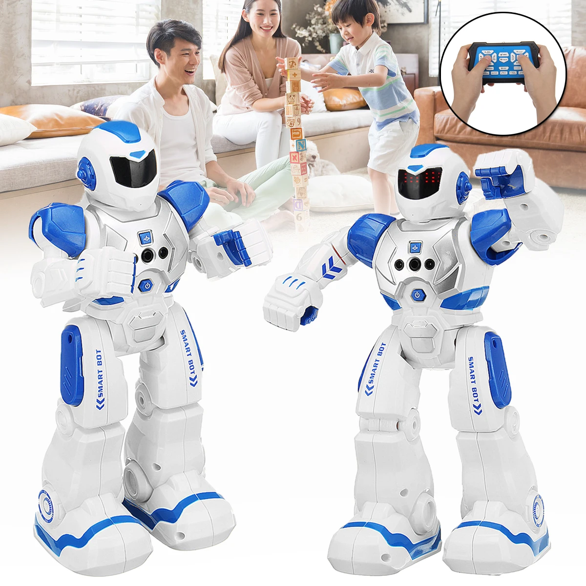 RC Robot Intelligent Remote Control Smart Robot Toys Biped Humanoid Robot for Kids Educational Children's Toy Birthday Gift