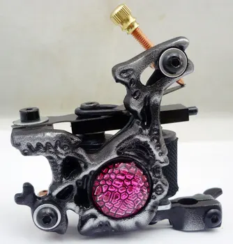 

10Pcs/lot Pro Casting Iron Tattoo Machine 10 Wraps coil stainless steel Tattoos Body Art Gun Coil Machine LPC-ITM-7047-1A