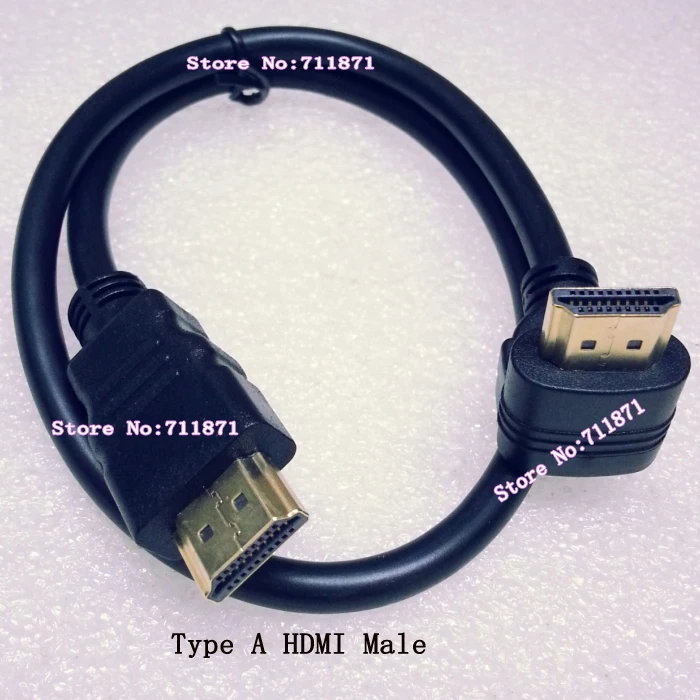 Up Bend HDMI Cable Line 50cm Right angle Bend Up HDMI Line cable 500mm