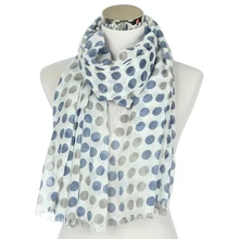 FOXMOTHER новая мода серый синий в горошек шарфы платки бахрома Обёрточная бумага для женщин мужские