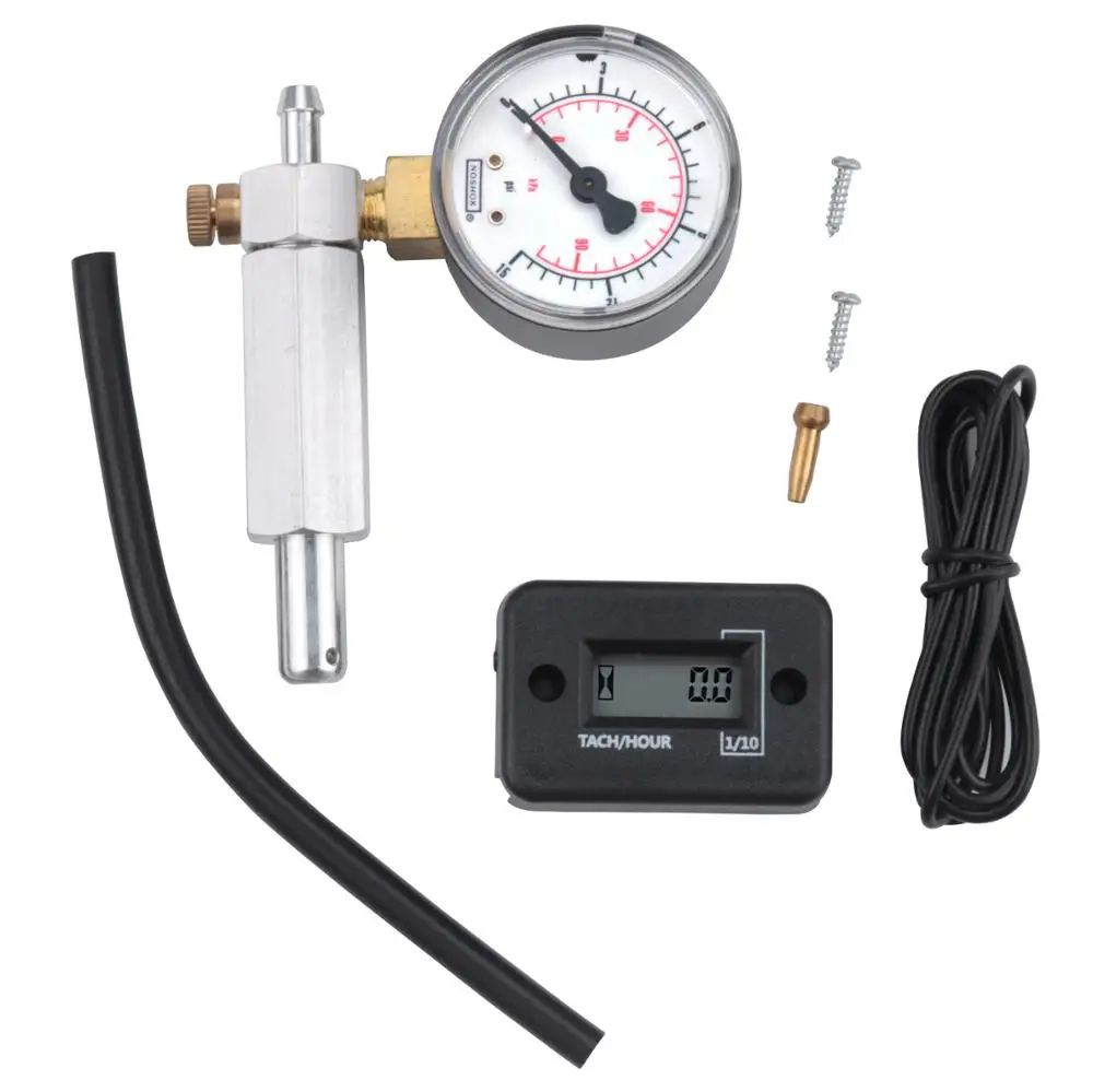 Carburetor Crankcase Pressure Gauge Pumps 0 15 PSI for 2 & 4 Stroke