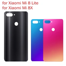 Для Xiaomi mi 8 Lite/mi 8X стеклянная задняя крышка батарейного отсека для mi 8 Lite/8X задняя дверь Корпус задняя крышка батарейного отсека Ремонт запасных Запчасти+ 3 М клей