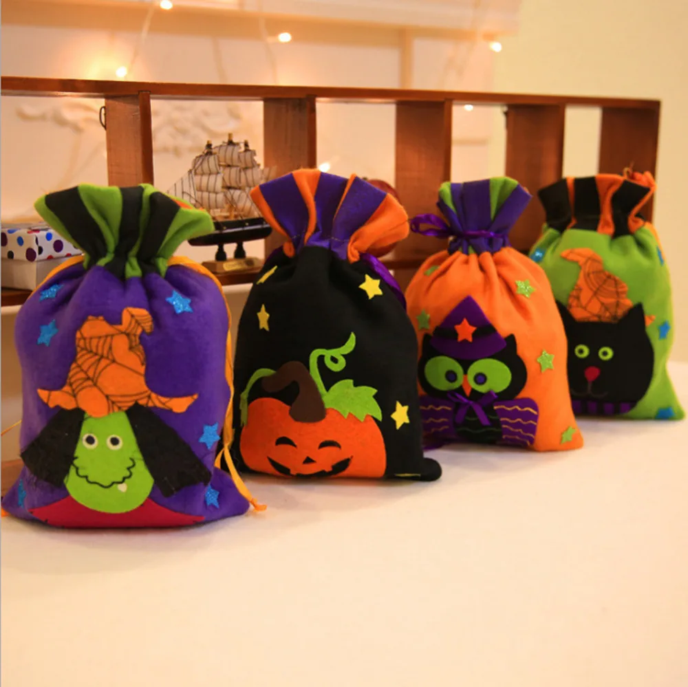 1PC Halloween Candy Bag Gift Bags Pumpkin Trick or Treat Bags Gift For