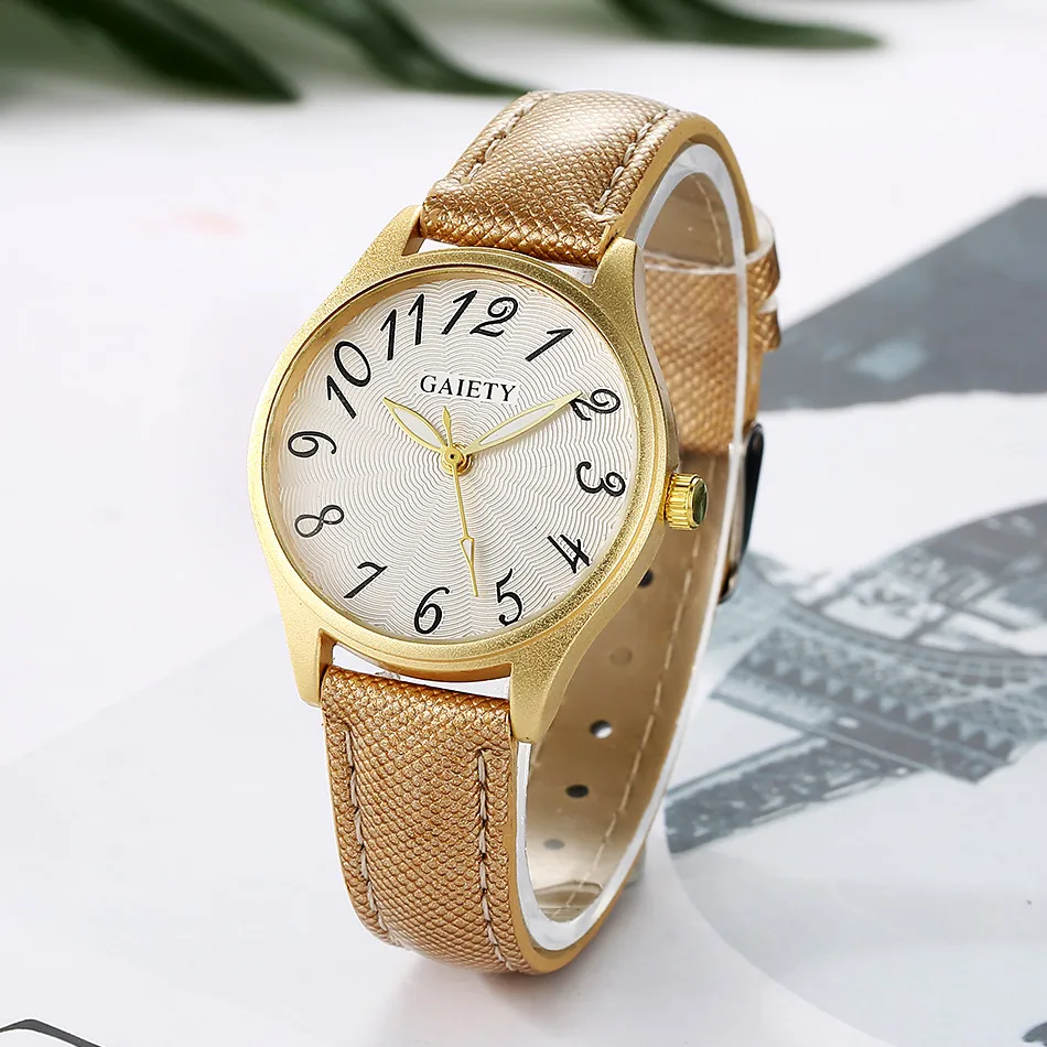 Gaiety relogio feminino Роскошные horloges vrouwen женские часы с арабскими цифрами и цифровым