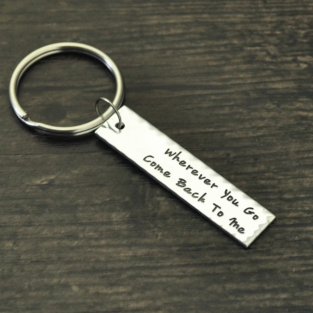 Custom Text Keychain Engraved Keychain Valentines Day Gift For Him 