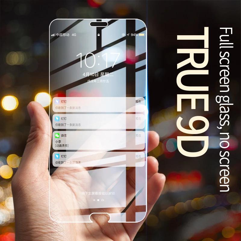 Защитное закаленное стекло для HUAWEI P30 Honor V20 V10 10 9i 9 8 8X 7 7C HD Full Screen Protector|Защитные