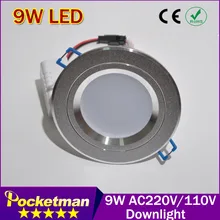 Встраиваемый светодиодный светильник свет лампы 9 W Для Домашнее освещение украшение, белый, теплый белый, оптовые поставки бренда, zk90