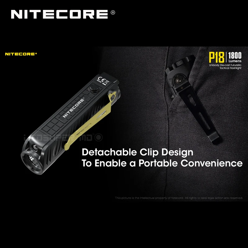 1800 люмен Nitecore P18 Unibody под давлением чехол футуристический CREE XHP35 HD светодиодный